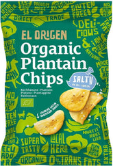 Sós főtt banán chips, gluténmentes BIO 80 g - EL ORIGEN